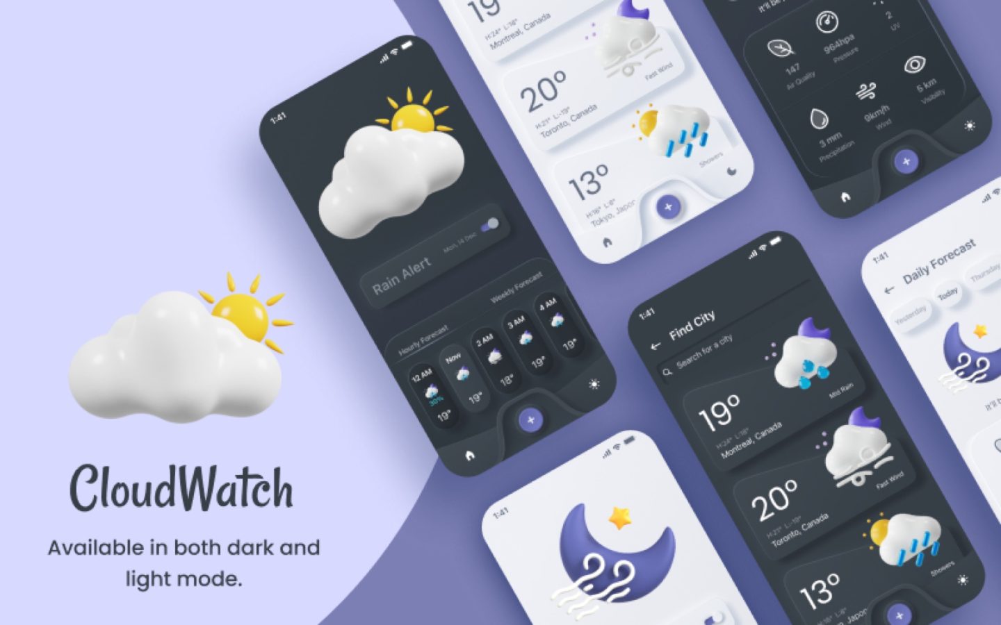 Cloud Watch mobile app design by ProntX