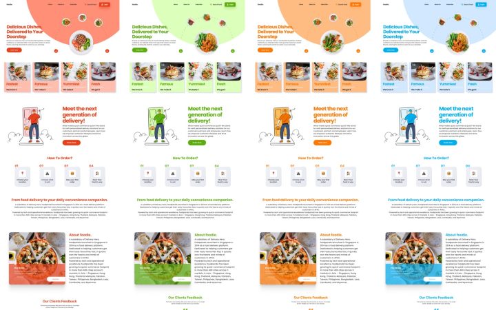 Foodie screen design